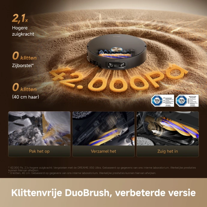 Krachtige zuigkracht