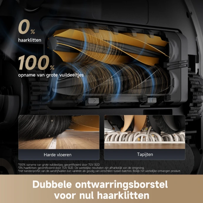 Dubbele ontwarringsborstel