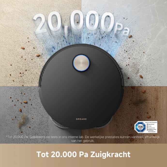 20.000 Pa Vormax™ zuigkracht 
